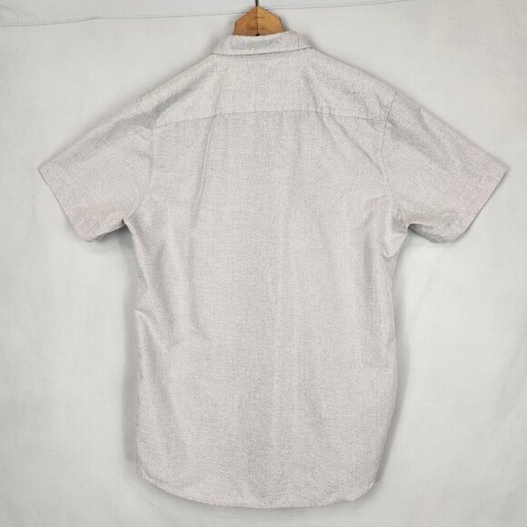 Molokai Surf Co Button Up Shirt Men's M Khaki Short Sleeve Casual Business - Picture 2 of 7